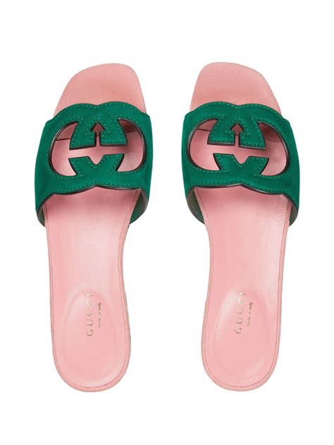 gucci interlocking g cutout sandal|interlocking g platform sandals.